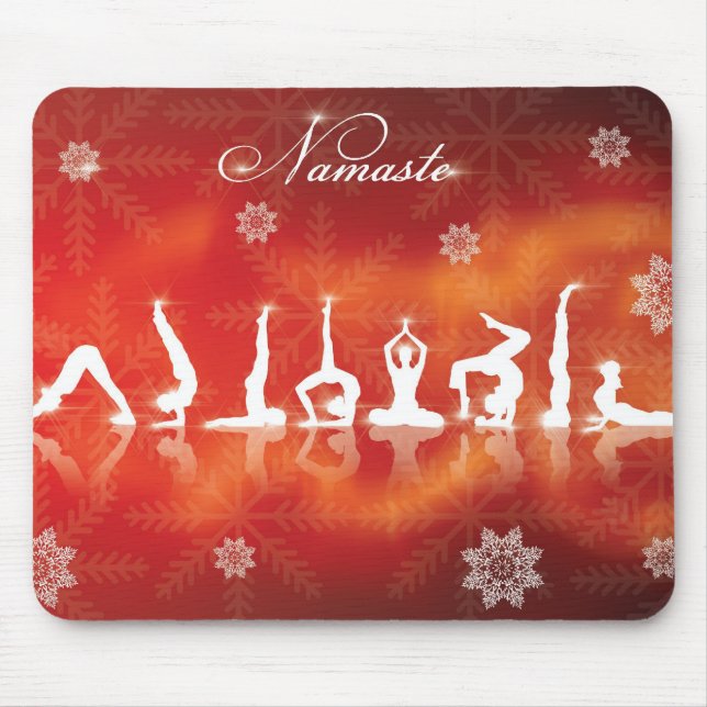 Christmas Yoga Mouse Pad (Front)