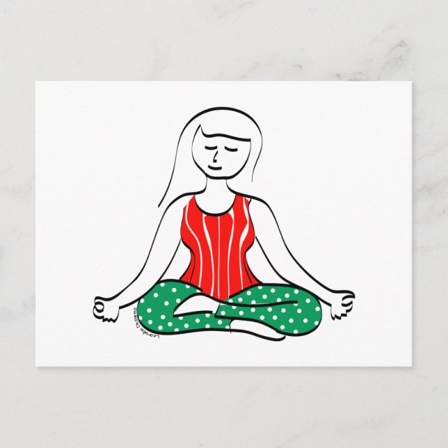 Christmas Yoga Postcard (Front)