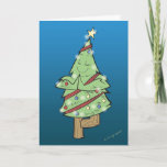 Christmas - Yoga Tree Pose Holiday Card at Zazzle