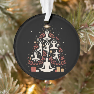 Christmas Yoga Tree Pose Meditation Xmas Holiday Ornament