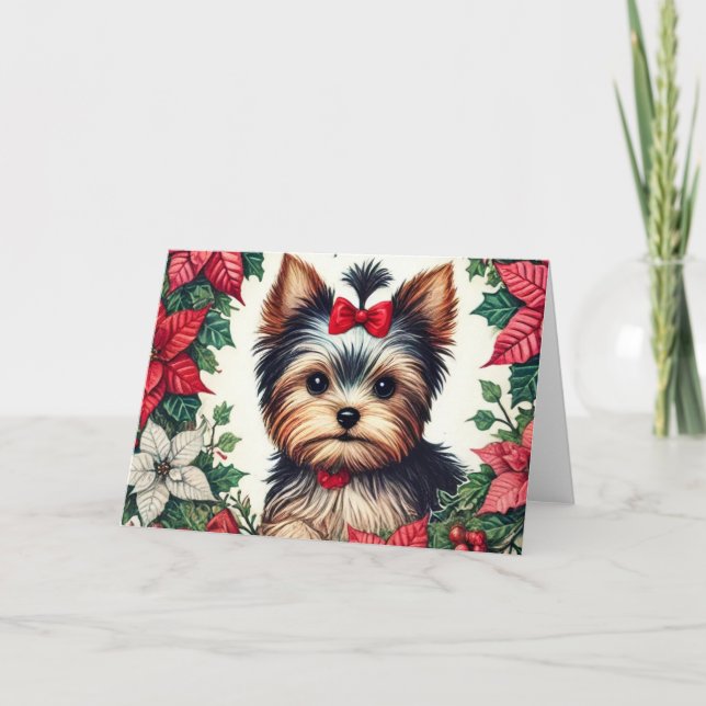Christmas Yorkie                                   Card (Front)