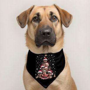 Christmas Yorkie Dogs Lover Tree Xmas Pet Animal Pet Bandana Collar