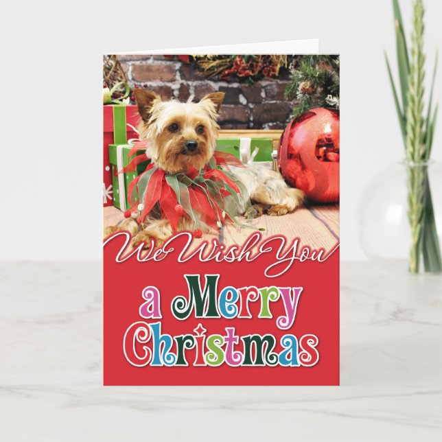 Christmas - Yorkie - Kinsey Holiday Card (Front)