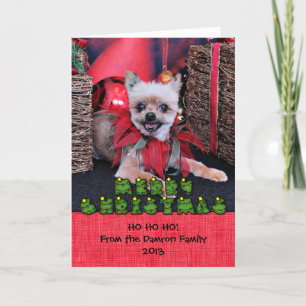 Christmas - Yorkie X - Lucky Holiday Card