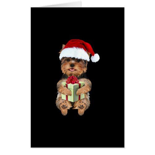 Christmas Yorkie  Yorkshire Terrier Funny Dog Card