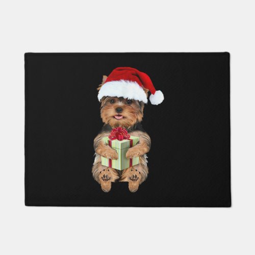 Christmas Yorkie  Yorkshire Terrier Funny Dog Doormat