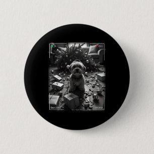 Christmas Yorkshire Terrier Caught On Camera Button