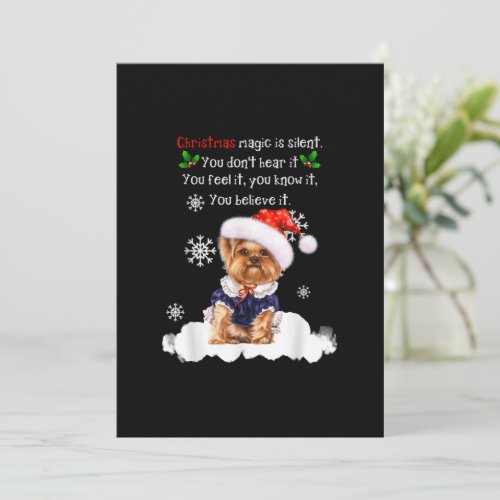 Christmas Yorkshire Terrier Funny Yorkie Puppy