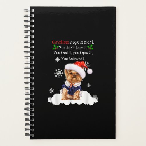 Christmas Yorkshire Terrier Funny Yorkie Puppy Planner