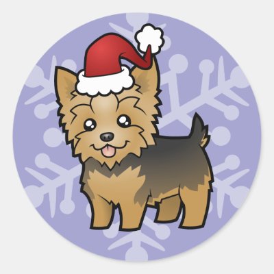 Yorkshire Terrier Love Short Hair With Bow Heart Sticker