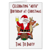 CHRISTMAS & YOUR **40th BIRTHDAY** PARTY TIME (Front)