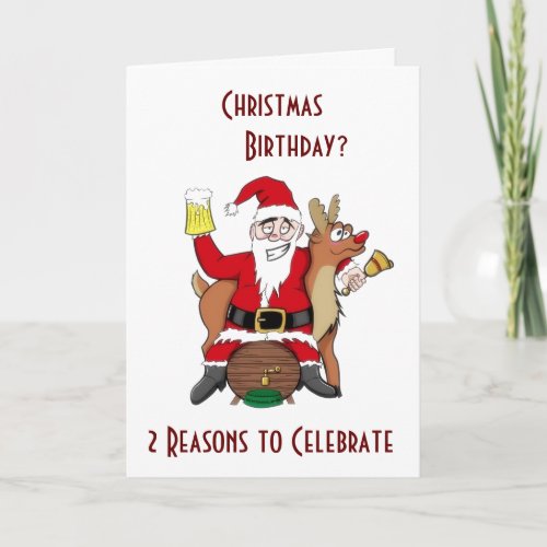 CHRISTMAS  YOUR BIRTHAYGET THIS PARTY STARTED HOLIDAY CARD