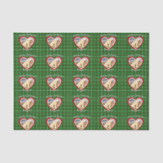 Christmas your pet photo custom text pattern tissue paper