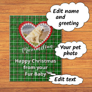 Christmas your pet photo personalized jigsaw puzzle