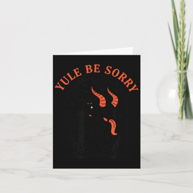 Christmas Yule Be Sorry Krampus, Dark Krampus Devi Card (Front)