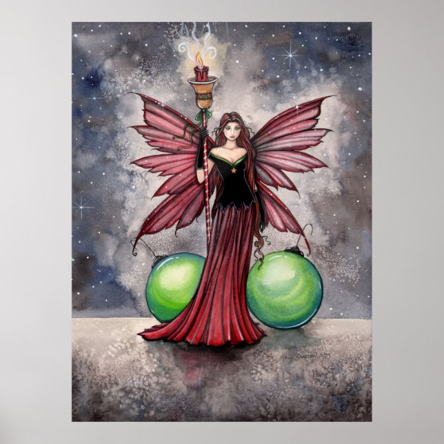 Christmas Yule Fairy Poster by Molly Harrison (Front)