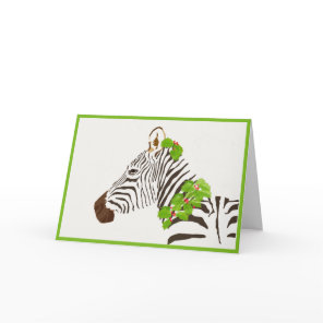Christmas Zebra Card