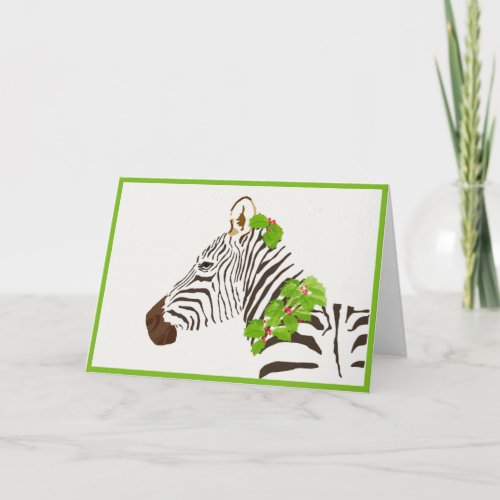 Christmas Zebra Card