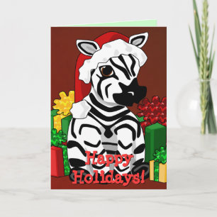 Christmas Zebra Card