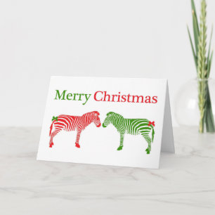 Christmas Zebra Card