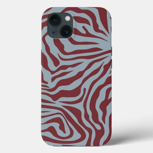 Christmas Zebra Pattern Festive Animal Print iPhone 13 Case