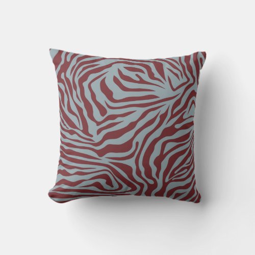 Christmas Zebra Pattern Festive Animal Print Throw Pillow