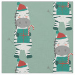 christmas zebra santa claus ugly xmas cute fabric