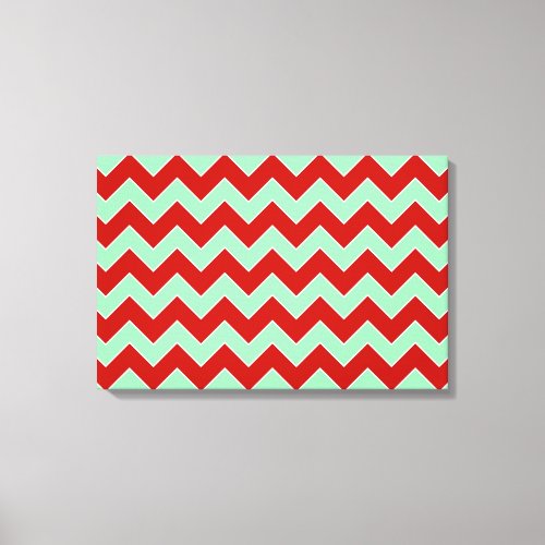 Christmas Zigzag Canvas Print