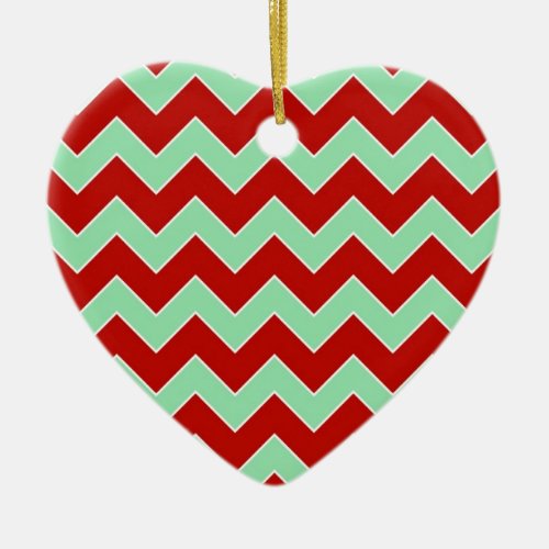 Christmas Zigzag Ceramic Ornament