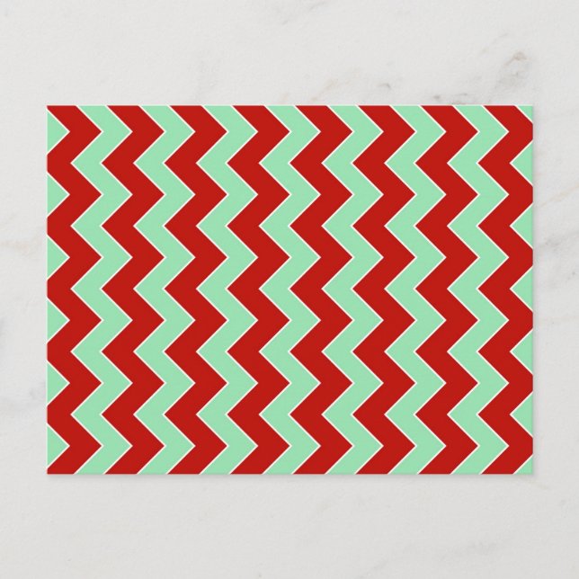 Christmas Zigzag Holiday Postcard (Front)