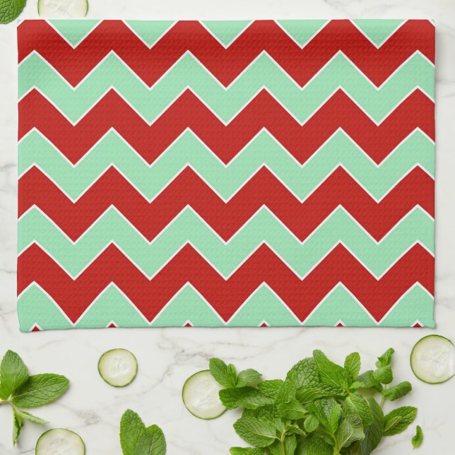 Christmas Zigzag Kitchen Towel (Folded)