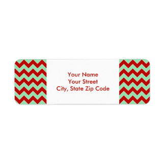 Christmas Zigzag return address label