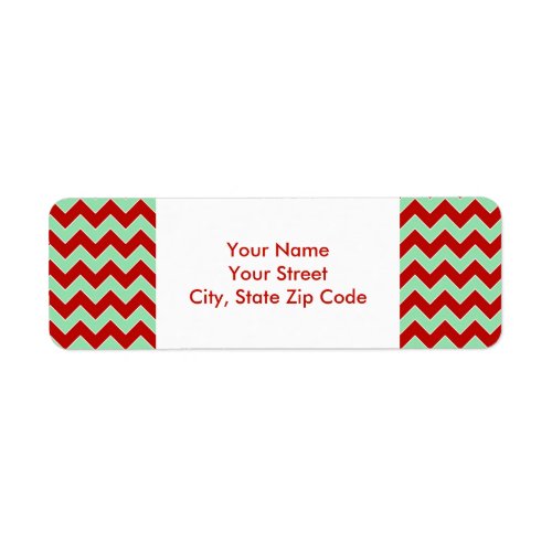 Christmas Zigzag return address label