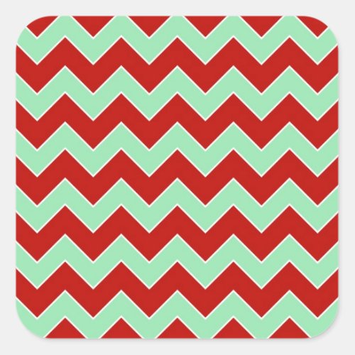 Christmas Zigzag Square Sticker