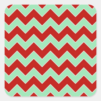Christmas Zigzag Square Sticker