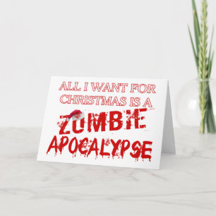 Christmas Zombie Apocalypse Holiday Card