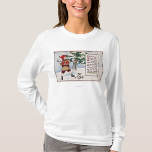ChristmasBoy Chopping Down Christmas Tree T-Shirt