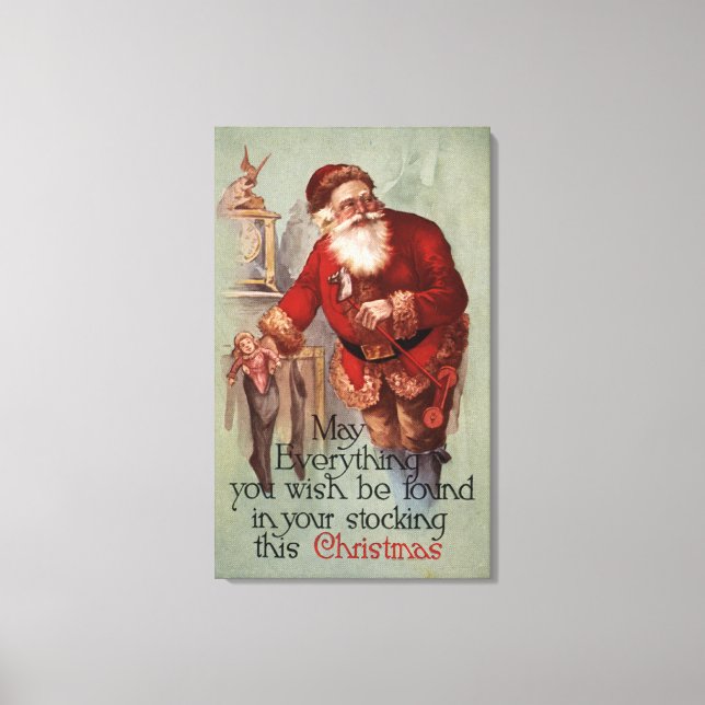 ChristmasFinding Everything in you Stocking Canvas Print (Front)