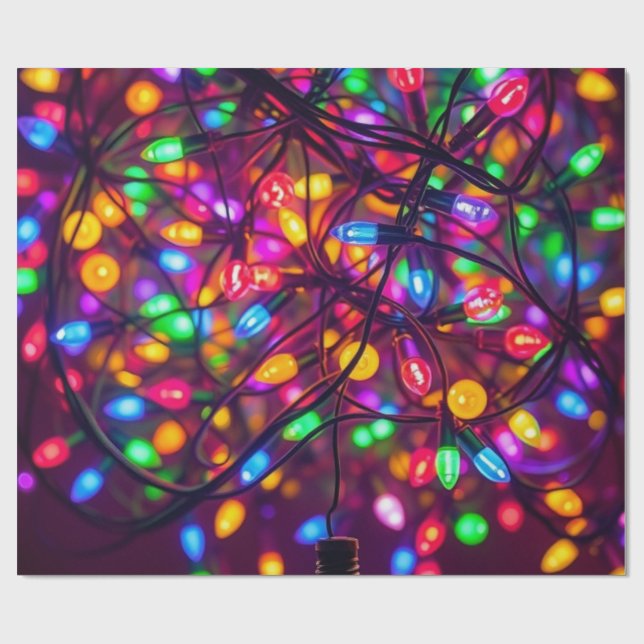 Christmaslight wrapping paper. paper (Flat)