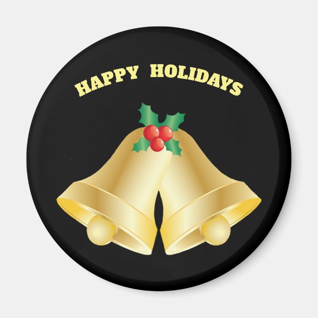 CHRISTMASMAGNETS, ROUND, FAVORS, STOCKING STUFFERS MAGNET (Front)