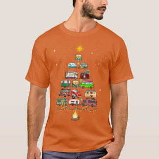 Christmasree Camper Vehicles Camping RVing retro T-Shirt