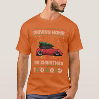 Christmasree Oldtimer Car Xmas Ugly Sweater retro