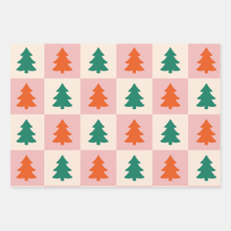 Christmass Trees Wrapping Paper Sheets