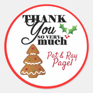 Christmassy Thank You Stickers