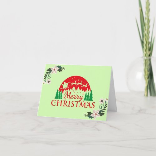 Christmast Green Greeting Card