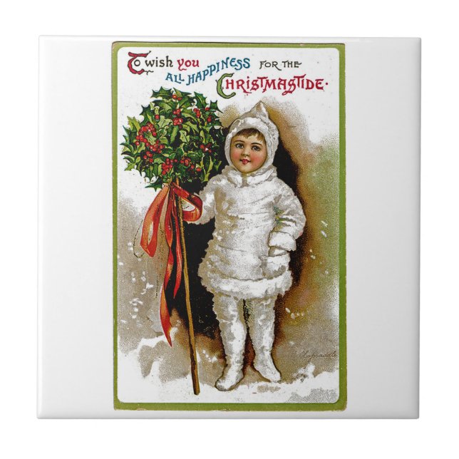 Christmastide Ceramic Tile (Front)