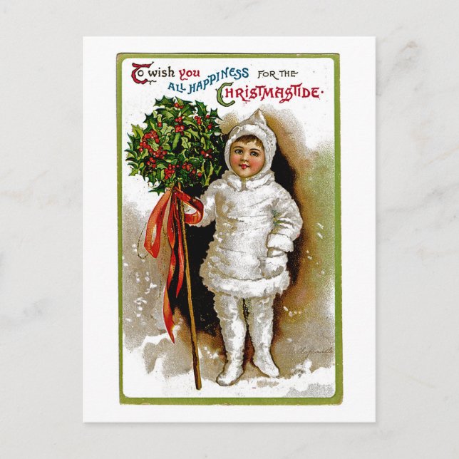 Christmastide Holiday Postcard (Front)