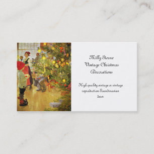 Christmastime Again little boy and Julgran Business Card