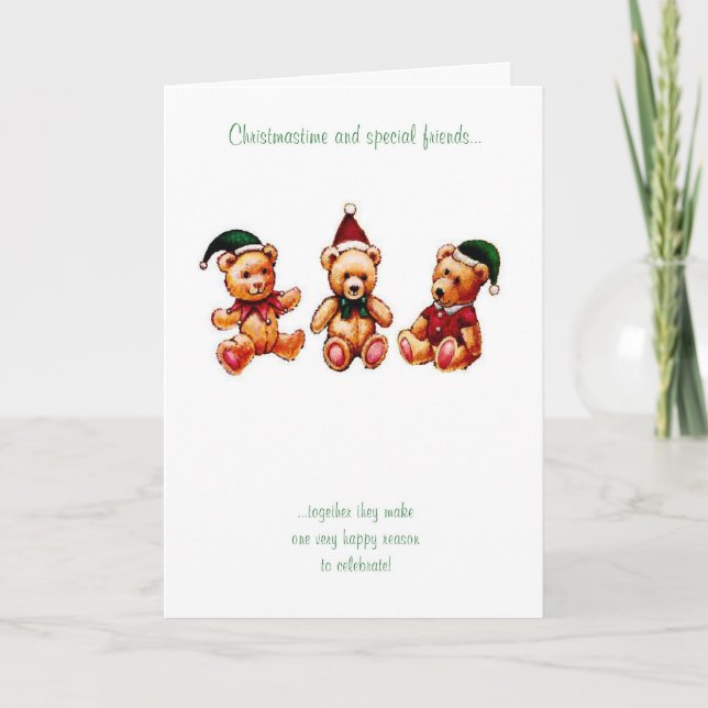 Christmastime and Special Friends... Holiday Card (Front)