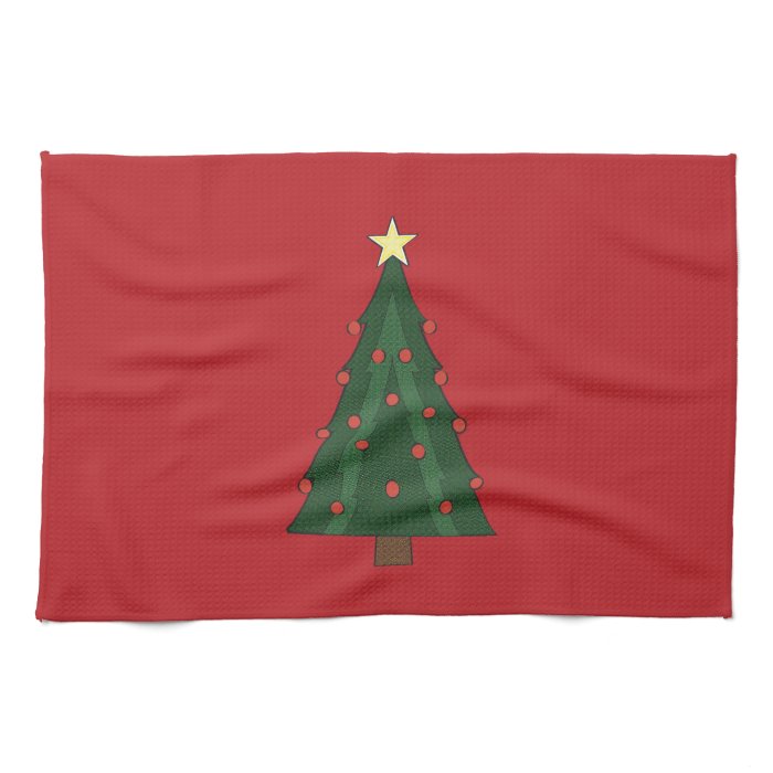 CHRISTMASTIME TREE Red Hand Towel